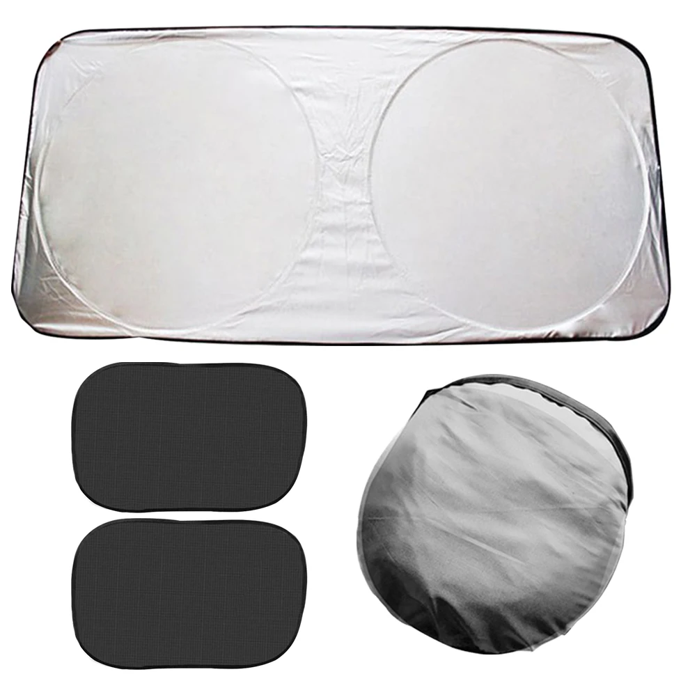 

Reflector Front Side UV Protection Summer Curtain Accessories Heat Insulation Block Folding Universal Car Window Sunshade Set