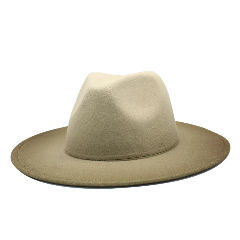 

fedora hats women men wide brim Tie dye autumn winter women hats vintage fashion Panama wool cowboy hat wholesale