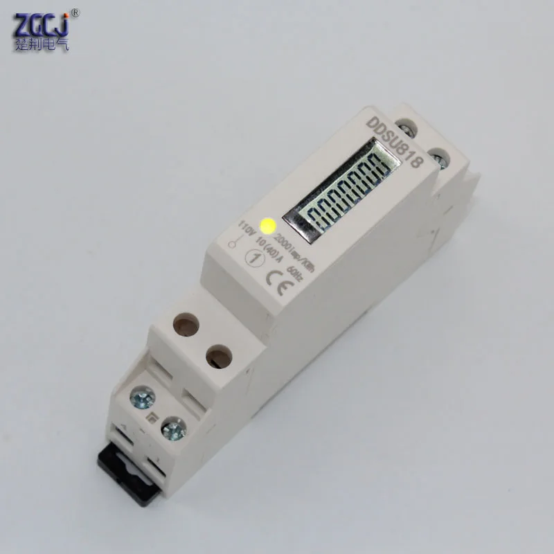 

0-99999.9kWh 110V 60Hz 5(20)A 5(30)A 10(40)A DDS type 1P Din energy meter mini enery meter LCD number display