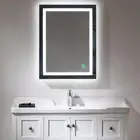 Настенное зеркало с подсветкой, 500x70600x6500 мм, настенное зеркало для ванной комнаты холодного белого светодиодный с сенсорной кнопкой, HWC