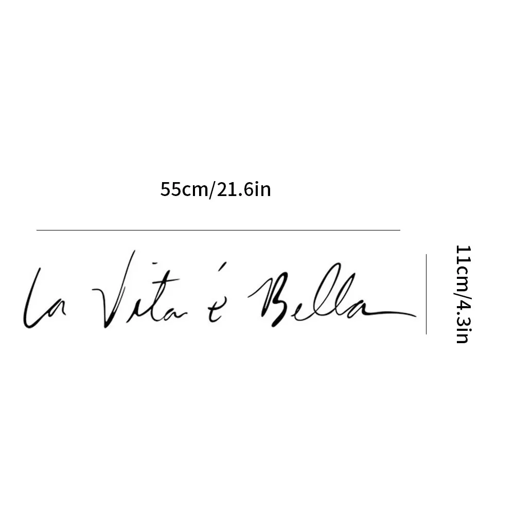 

Wall Decal Sentence Quote Life Is Beautiful Italian Word Wall Sticker Waterproof Self Adhesive Removable DIY At Home Decoration
