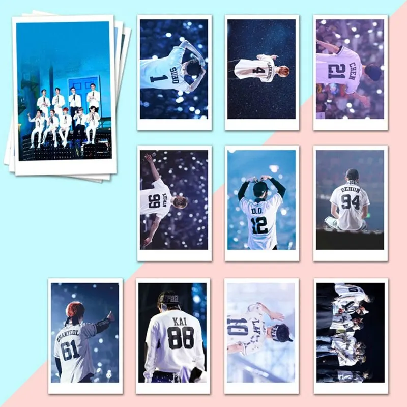 10 шт./компл. Kpop EXO набор карт памяти на 8 ю годовщину LOMO 3 дюйма Lomo Card Photocard для