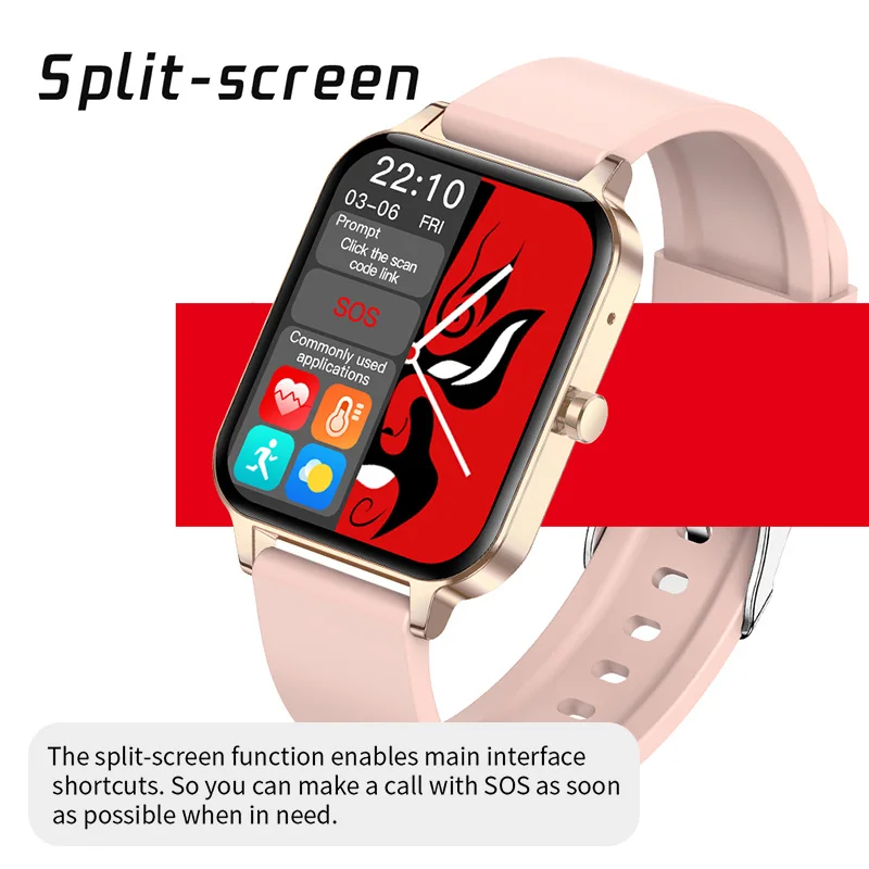 

Missgoal MX7 Smart Watch Thermometer Full Touch Screen Multi-dial Waterproof Fitness Bracelet Music Playback Digital Watches