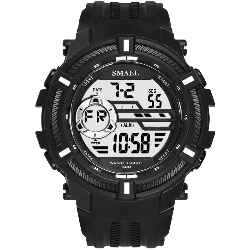 New Men Sport Watches SMAEL Led Digital Watch Big Dial S Shock Casual Clock Wristwatches Waterproof erkek kol saati | Наручные часы