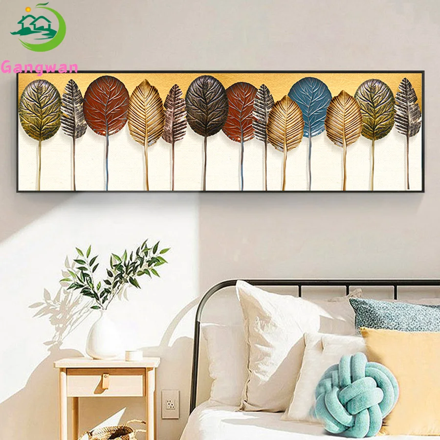 

Abstract embroidery with Paintings Retro Rich Tree Leaf Picture full square round drill diamond painting mosaic large size decor