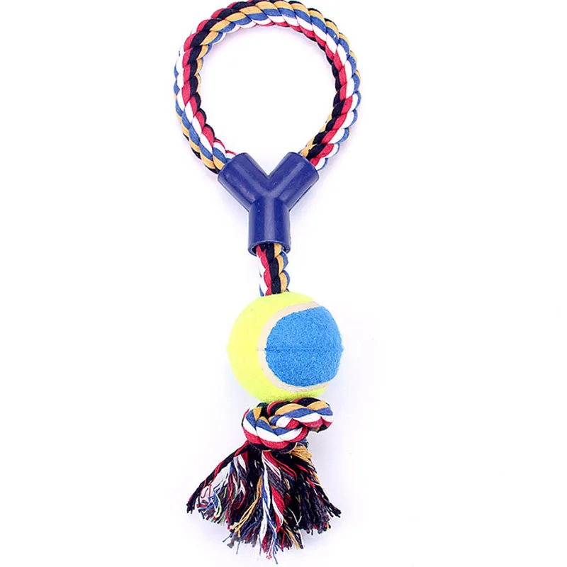 

36cm Pet Toys for Dogs Interactive Chew Toys for Large Size Dogs Y Type Cotton Rope Ball Toy for Pet Dog Accessories