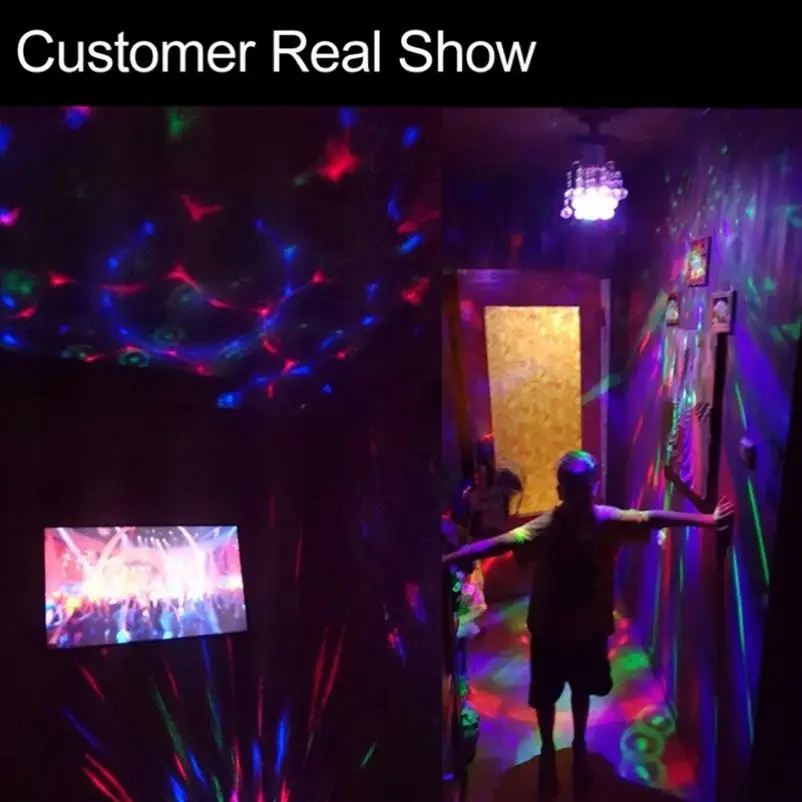 

E27 3W LED RGB Colorful Bulb Light Crystal Magic Ball Light Christmas Colorful Night Light for Party KTV Bar Disco Indoor Light
