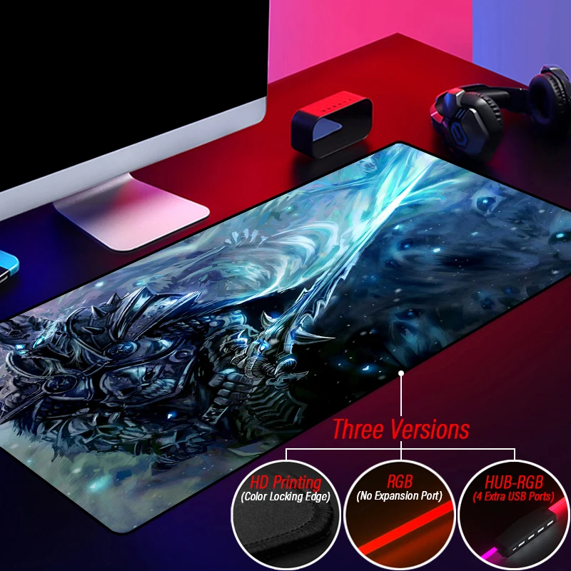 Игровой коврик для мыши WOW World of Warcraft пользовательский RGB XXL Illidan Arthas концентратор