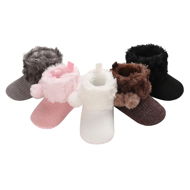 

Pudcoco Baby Girl Shoes Ankle-length Round Toe Multi-color Hook and Loop Flat with Patch Cotton Fabric Fashion Boot