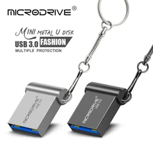 USB 3.0 Flash Drive Logam 64GB 128GB USB Stick 32GB 16GB Kecepatan Tinggi Mini Usb 3.0 Memori USB Flash Drive dengan Gantungan Kunci