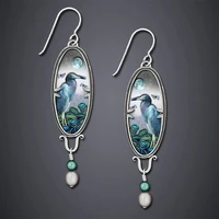 vintage ethnic bird long dangle earrings for women fashion jewelry wedding drop earings bohemia statement accessories gifts