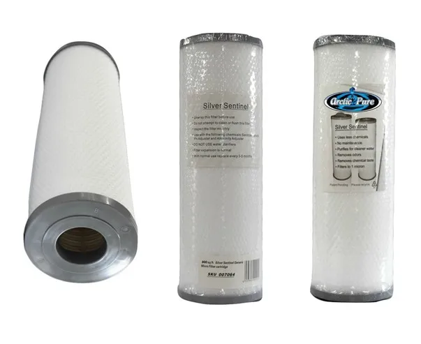 

Silver Sentinel water filter 800 SQ.FT Purifies for Clear Water Remove Odors and Chemical Taste Patent spa filter