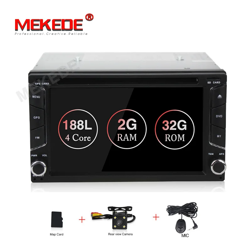 32G add camera MEKEDE 2 Din Android 8,1 четырехъядерный автомобильный dvd-плеер для универсальной gps-навигации стерео радио wifi Аудио USB SWC 2din универсальный - Цвет: 32G add camera