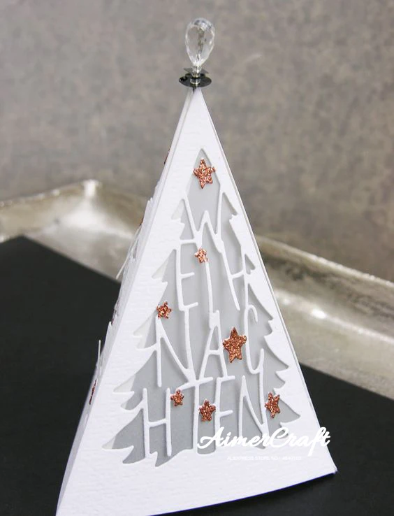 Рождественская елка металлические режущие штампы трафарет для скрапбукинга