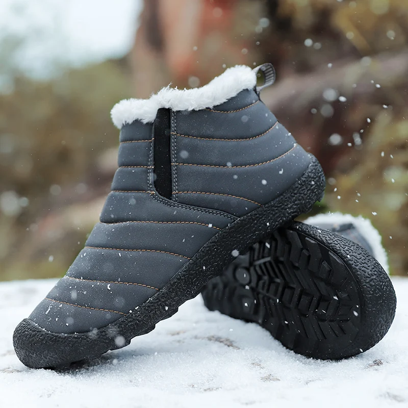 Водонепроницаемая Мужская зимняя обувь большие размеры 35-46 зимние ботинки