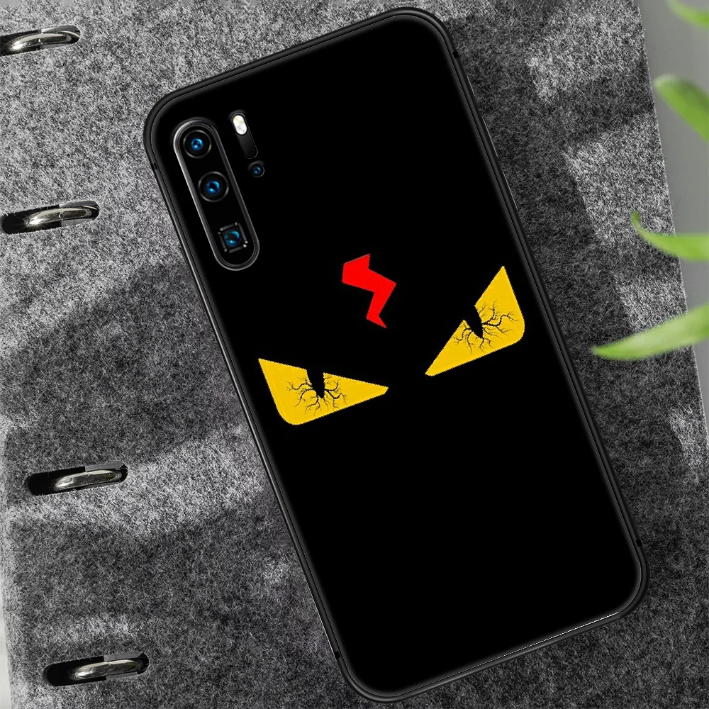 

Italian luxury brand Phone Case For Huawei P Mate 10 20 30 40 Lite Pro smart Z 2019 nova 5t black Etui Silicone Waterproof 3D