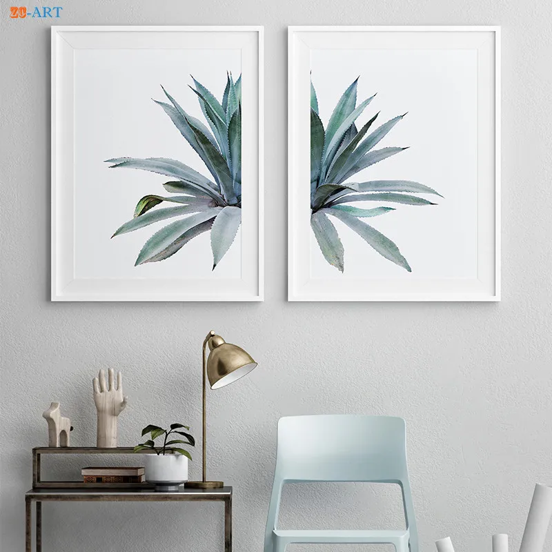 Агава кактус печати сочные плакат ботанический настенная Современная