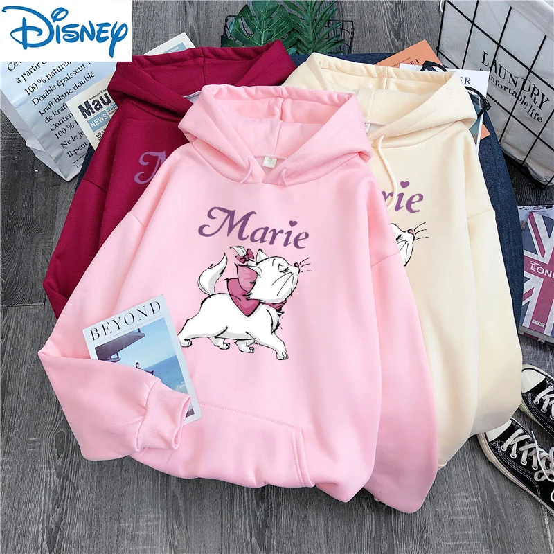 С принтом &quotкошечка Мари&quot DisneyCute Kawaii худи с в виде героев мультфильмов для