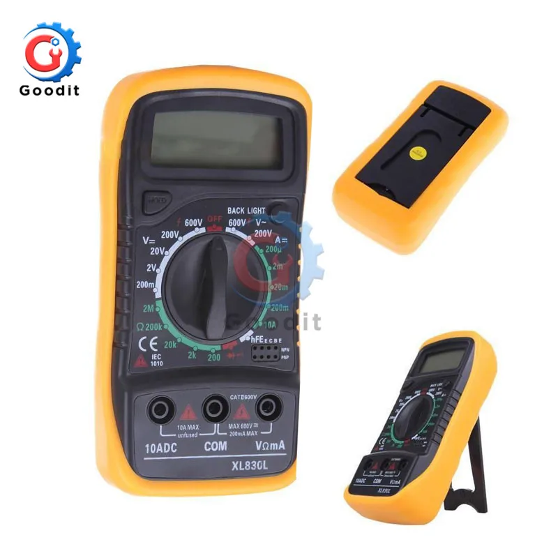 XL830L мини мультиметр ЖК-цифровой Multimetro для Вольт Ампер Ом тестер метр AC/DC