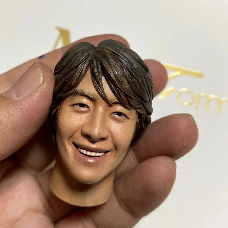 

1/6 Bae Yong Joon смайлик голова Лепка Корейская звезда голова резьба подходит для 12 дюймов мужские фигурки тела солдатики игрушки