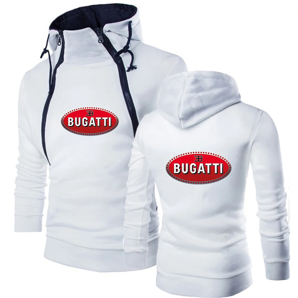 Новые повседневные мужские пуловеры Bugatti с логотипом автомобиля толстовки