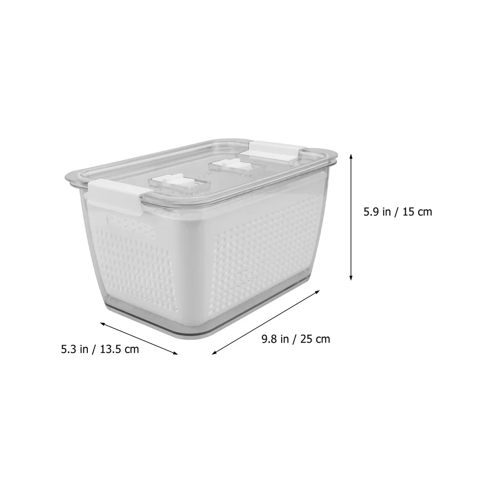 

1pc Kitchen Food Container Fresh Box Food Drainage Box Vegetable Fruit Box