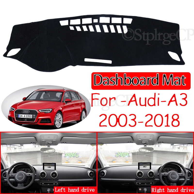 

Противоскользящий коврик для приборной панели Audi A3 8P 8V 2003 ~ 2018, коврик для защиты от УФ-лучей, автомобильные аксессуары S-Line S3