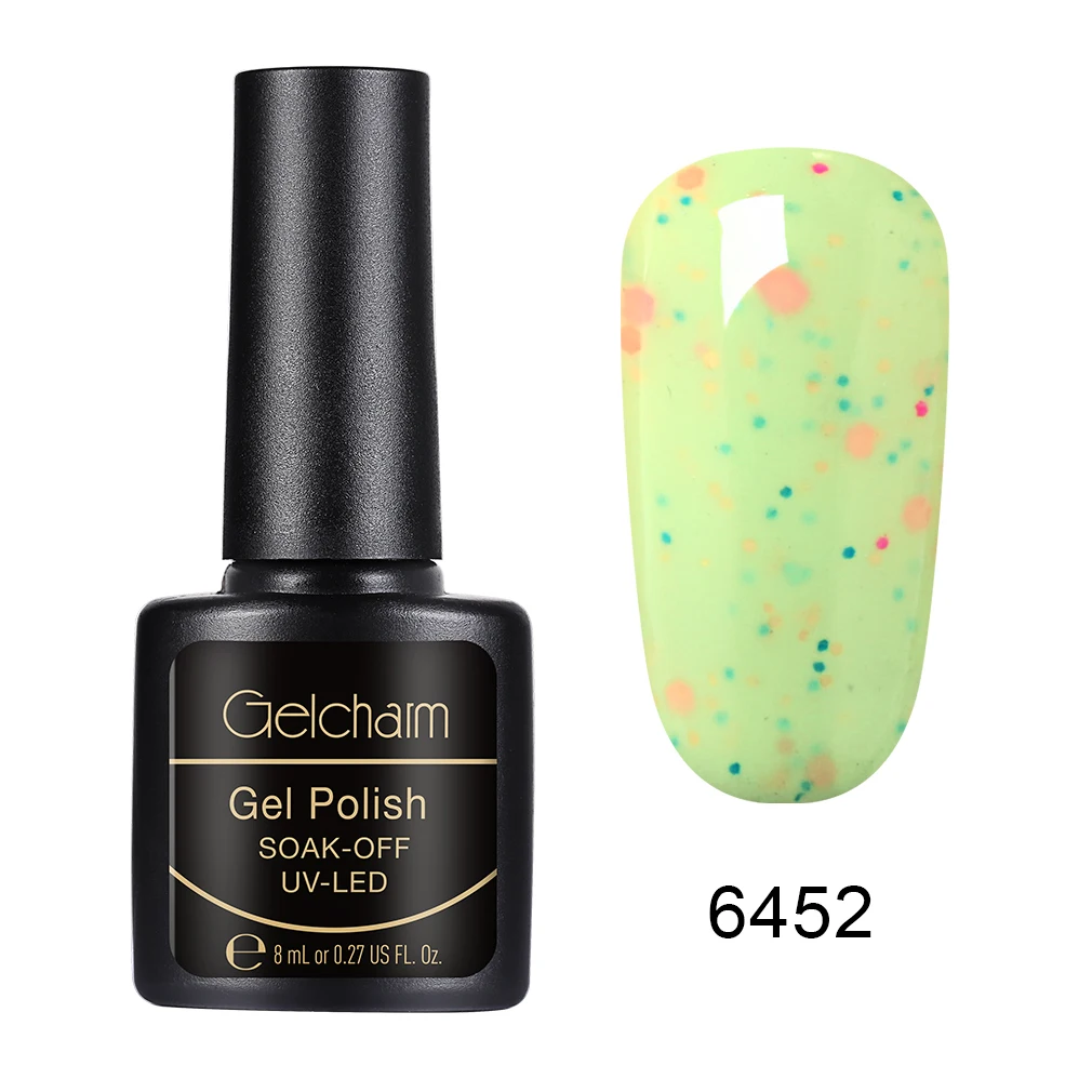 Gelcharm 8 мл сыр конфеты УФ-гель для ногтей используется с молочного цвета гель лак Полупостоянный все для маникюра дизайн ногтей гель - Цвет: 6452