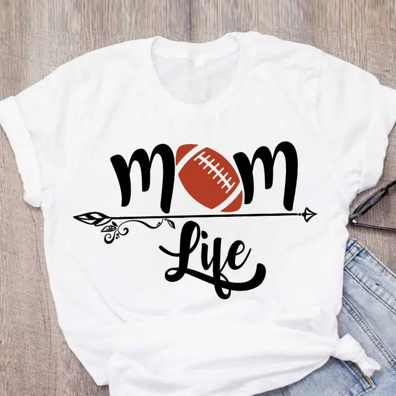 

Summer Tee Shirt Femme MOM Life Print Short Sleeve Casual Funny T Shirt Women T-shirt White Tops Camiseta Mujer