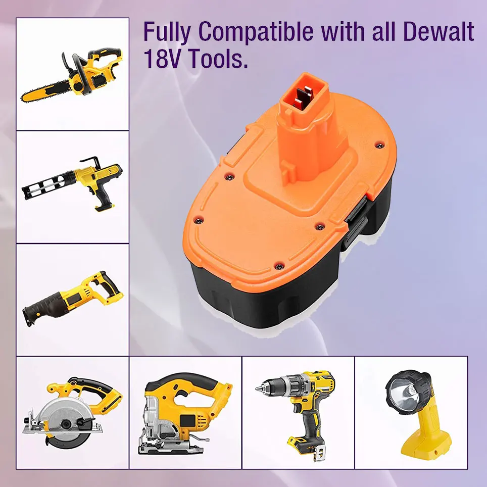 

3.8Ah 18V DC9098 DC9096 replacement battery compatible with Dewalt 18 volt battery XRP DC9096 DC9099 DC9098 cordless power tool