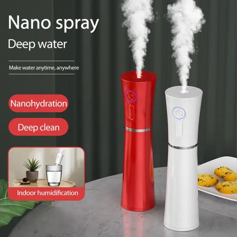 

3PCS Mini Mist Sprayer Cooler Facial Steamer USB Rechargeable Humidifier Face Moisturizing Nebulizer Lady Beauty Skin Care Tools