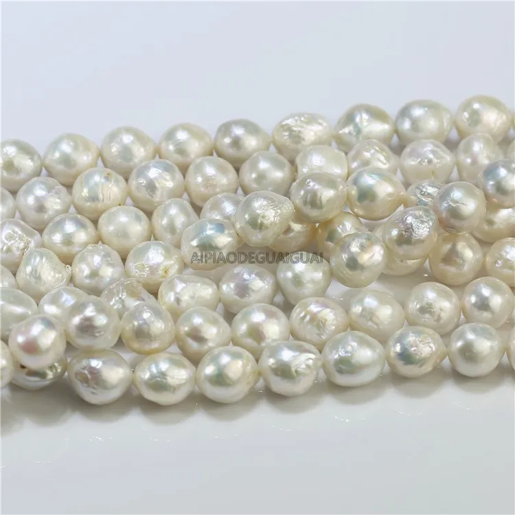 

APDGG 12-13mm AA wrinked nucleated edison baroque good quality nulceated pearl strand