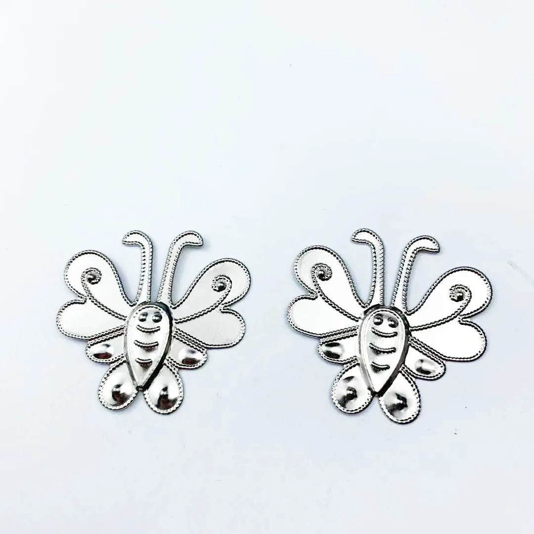 20 шт. 43x45 мм Металлические цветочные филигранные обертки ремесла подарок