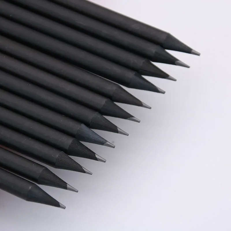 

Wholesale! 12 Pieces Black Wooden Pencil HB Drawing Writing With Pencil Pencil Childrens Gifts Office Writing Supplies