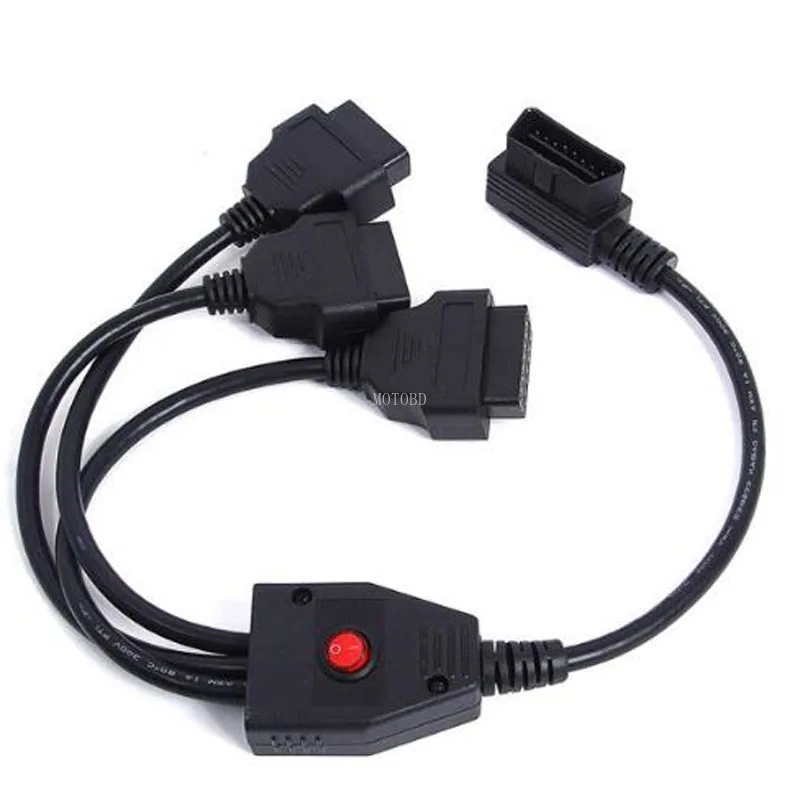 L голова 16 Pin OBD 1 до 3 разветвитель кабеля провода удлинители штекерным тройной