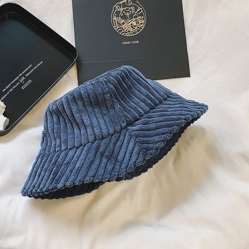 

New chunky corduroy fisherman hat in plain autumn/winter basin hat