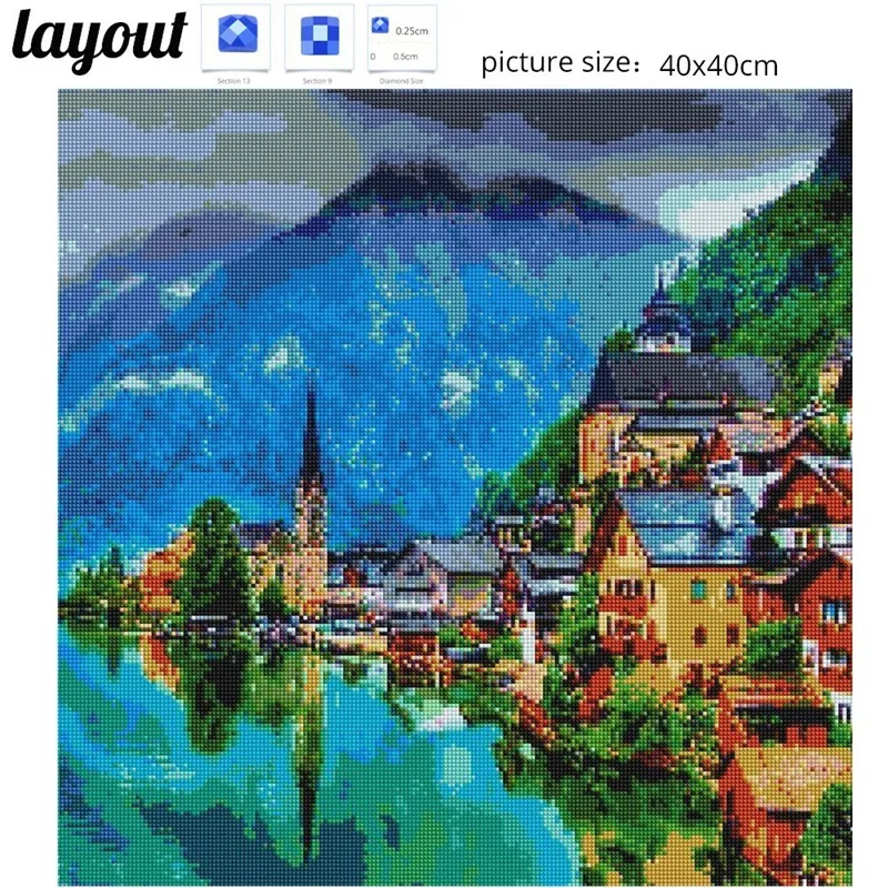 Промо-акция! 5D алмазная живопись полная дрель квадратный пейзаж вышивка природа