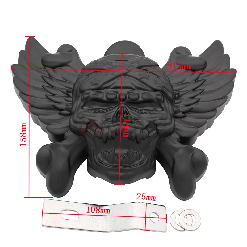 Черный/хромированный алюминиевый рожковый чехол для мотоцикла Harley Sportster Touring Road