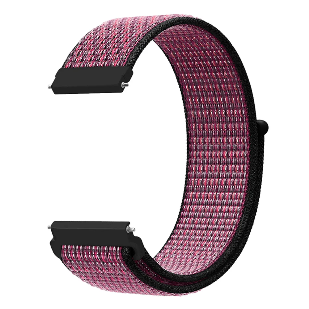 True Berry Нейлоновый спортивный ремешок для часов Huami Amazfit Bip на липучке для Amazfit GTR 47 мм 42 мм Amazfit GTS Ремешки для наручных часов 20 22 мм - Цвет ремешка: True Berry