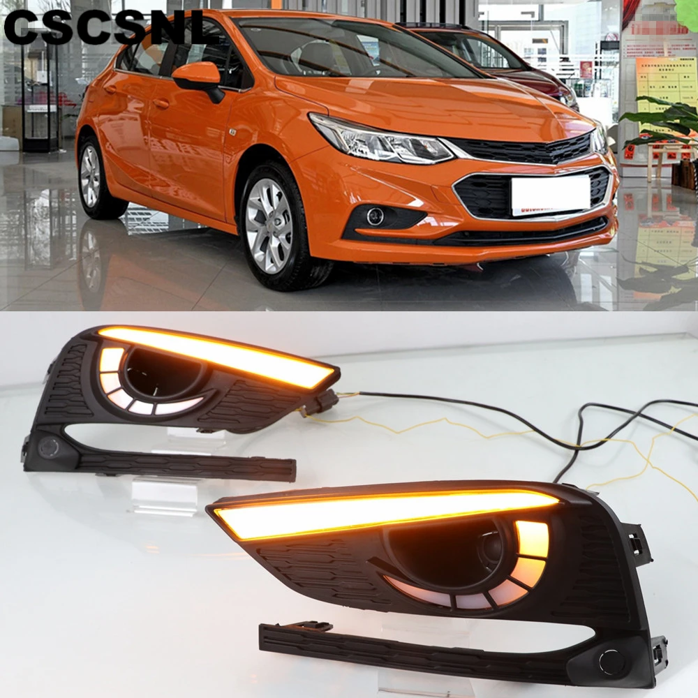 Дневные ходовые огни противотуманные фары для Chevrolet Cruze 2016 2017 2018 2 шт. 12 В дневной