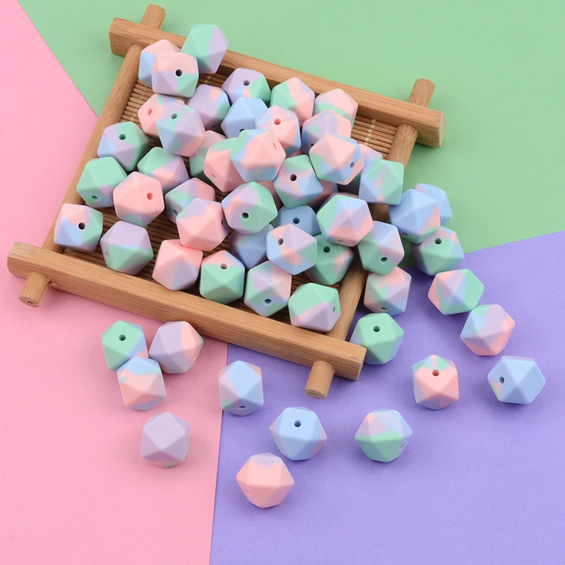 20 шт. шестигранные силиконовые бусины для прорезывания зубов 14 мм | Украшения и