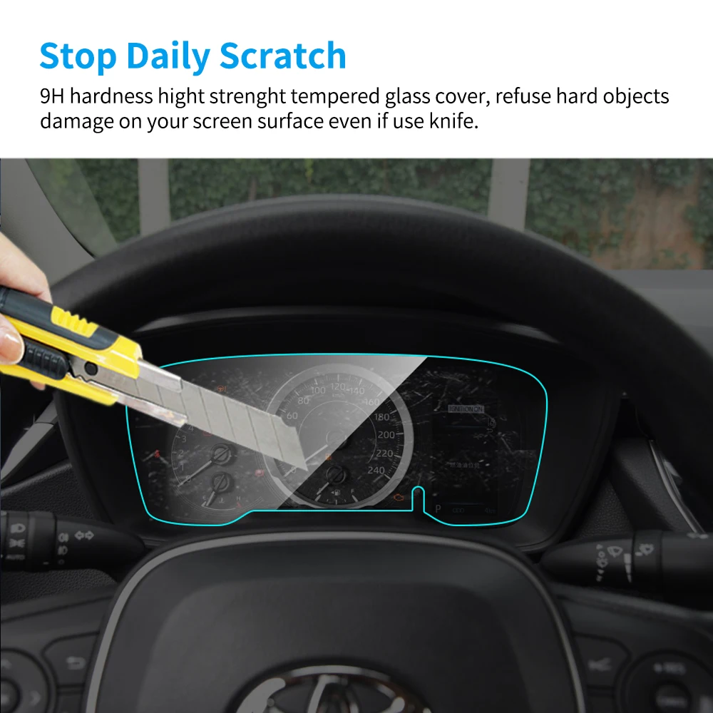 

Car Instrument Panel Screen Protector for Toyota Auris Yaris Avensis C-HR Cruiser Interior Protective TPU Film Car Accessories