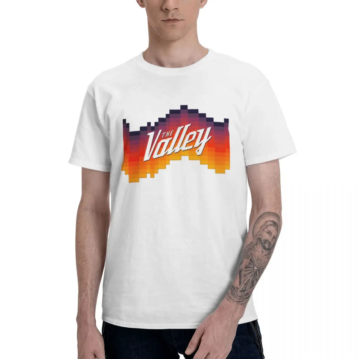 

Phoenix Suns The Valley City Jersey T-Shirt Pure Cotton Crewneck Men T-Shirts Short Sleeve Oversized Classic Tees Hoodie EU Size
