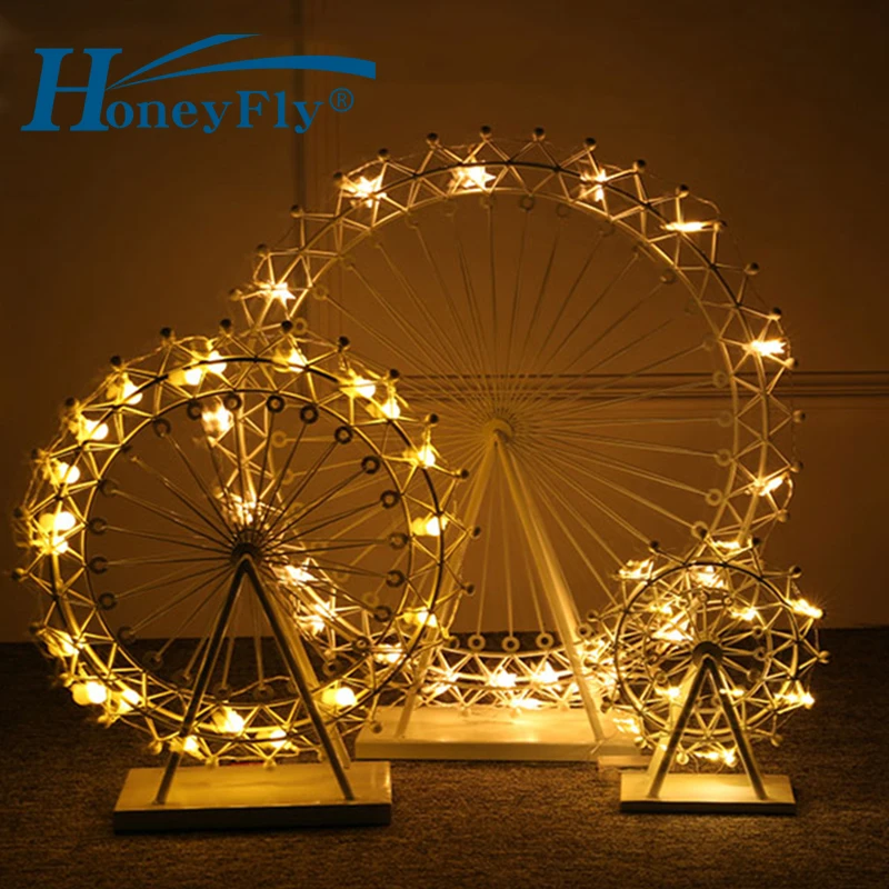 HoneyFly колесо обозрения Украшение стола лампа железа Материал качели Небесно