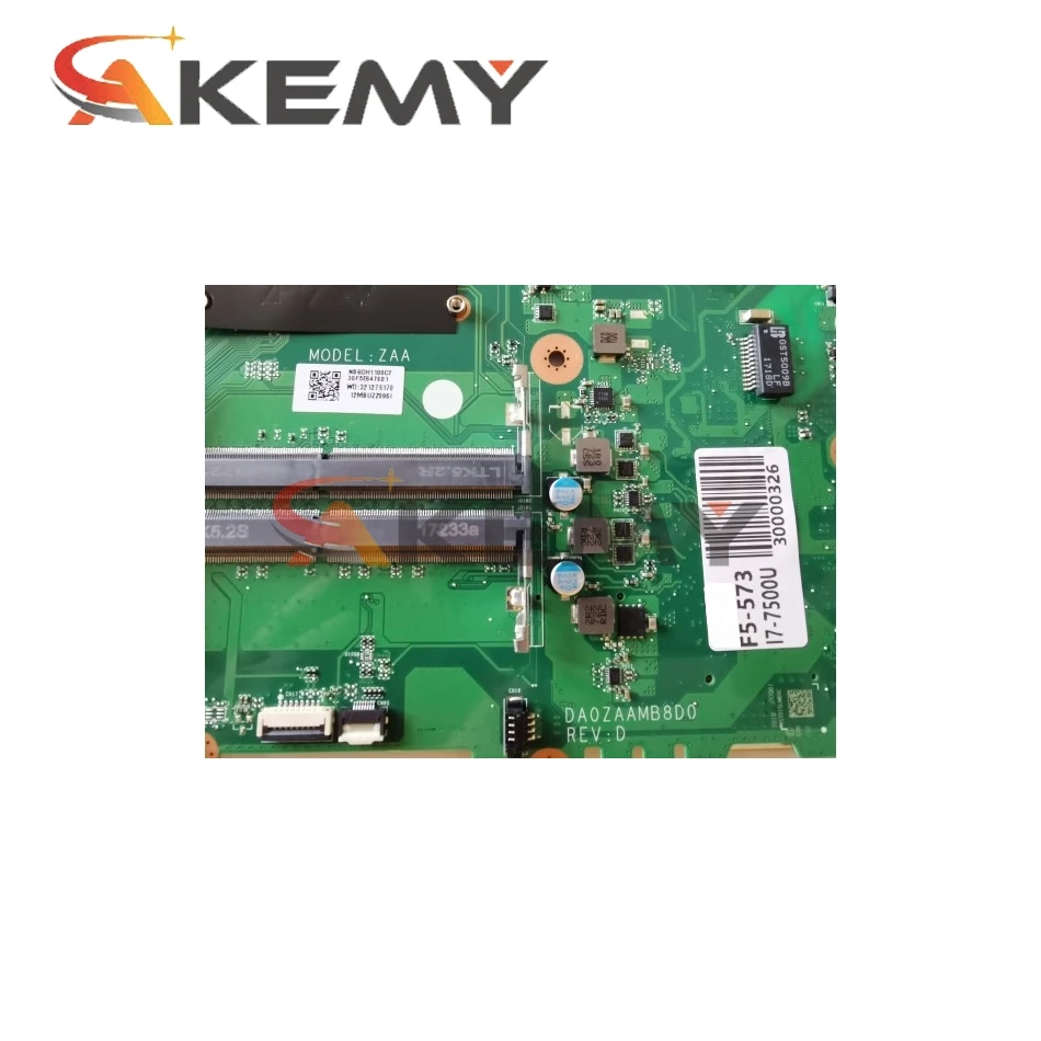

For Acer Aspire F5-573G E5-575G DA0ZAAMB8D0 REV:D ZAA X16 NBGDH11001 NBGDH11002 With I5-6200U 940M 2GB Motherboard 100% test ok