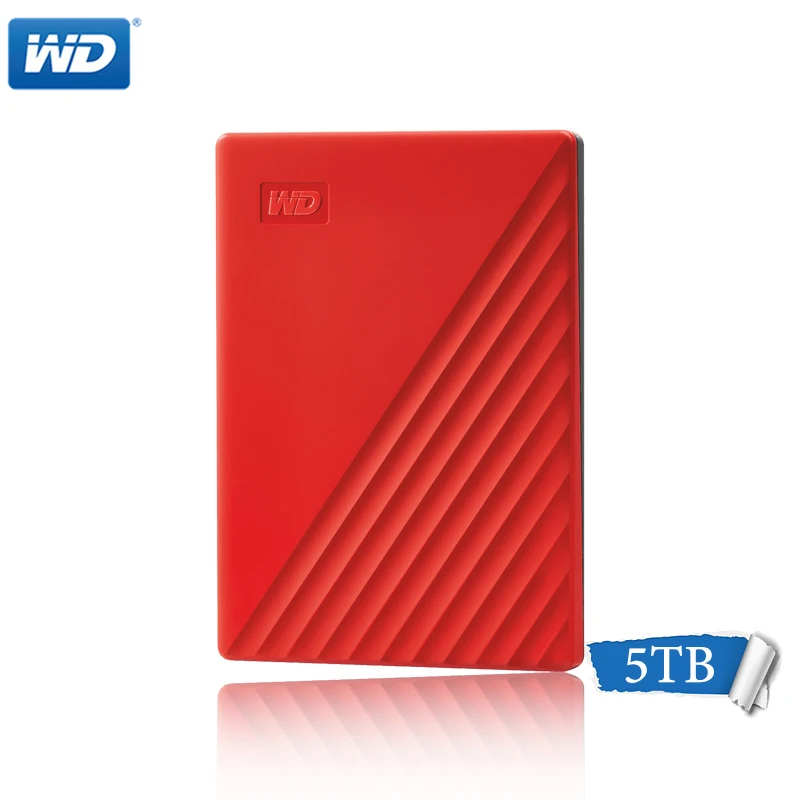 Red 5TB Western Digital, WD My Passport hdd 2,5, USB3.0, SATA, портативные устройства для хранения памяти, внешний жесткий диск, 1 ТБ, 2 ТБ, 4 ТБ, 5 ТБ - Цвет: Red 5TB