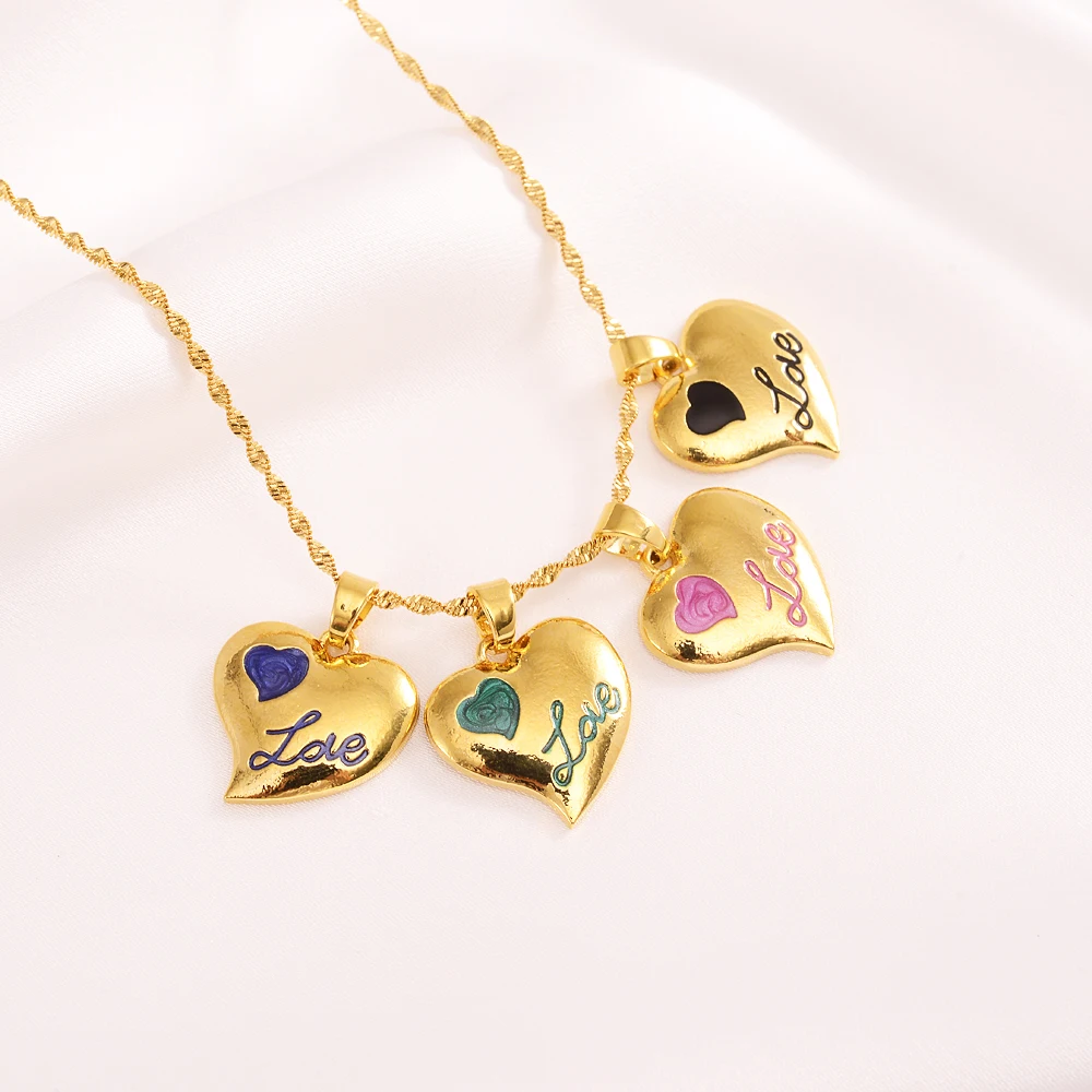 

Bangrui Gold Color Cute Heart Pendant Necklace For Women Engagement Party Jewelry Chains Necklace Fashion Choker Gifts