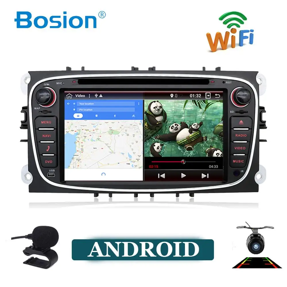 2din Android 10 автомобильный dvd плеер для Ford Mondeo focus S max smax Kuga c gps радио видео wifi BT