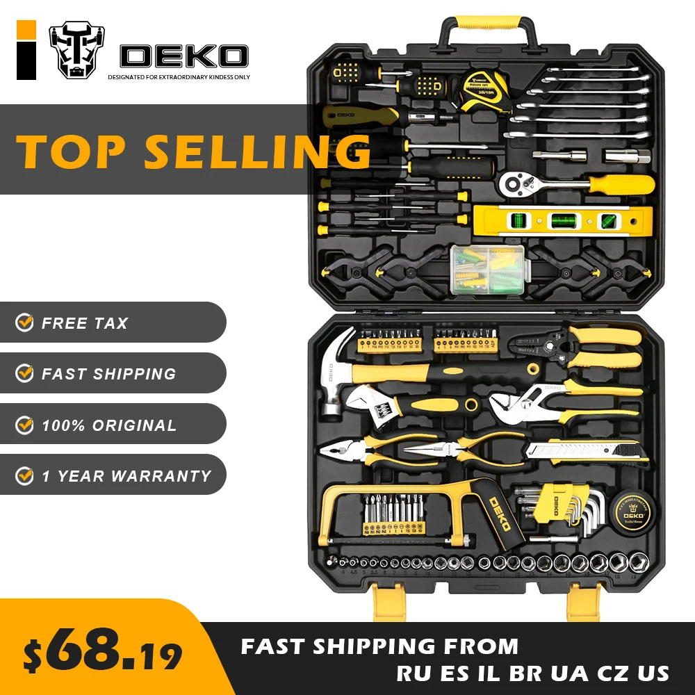DEKO TZ168 торцевой ключ набор инструментов Авто Ремонт смешанные инструмент