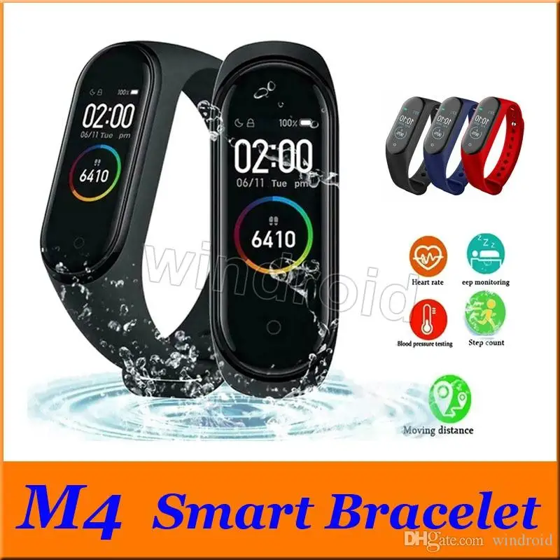 Оригинальные Смарт-часы M4, браслет, Amoled, Bluetooth, водонепроницаемый, спортивный браслет, здоровье, пульс, для мужчин, женщин, умный Браслет
